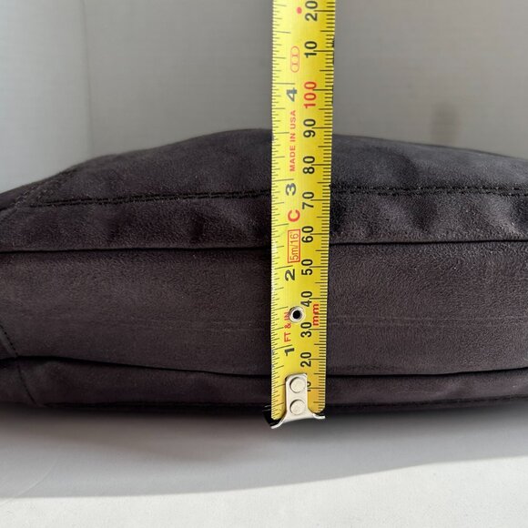 Esprit Suede Hobo Shoulder Bag, Adjustable Strap in Dark Brown - Picture 10 of 12